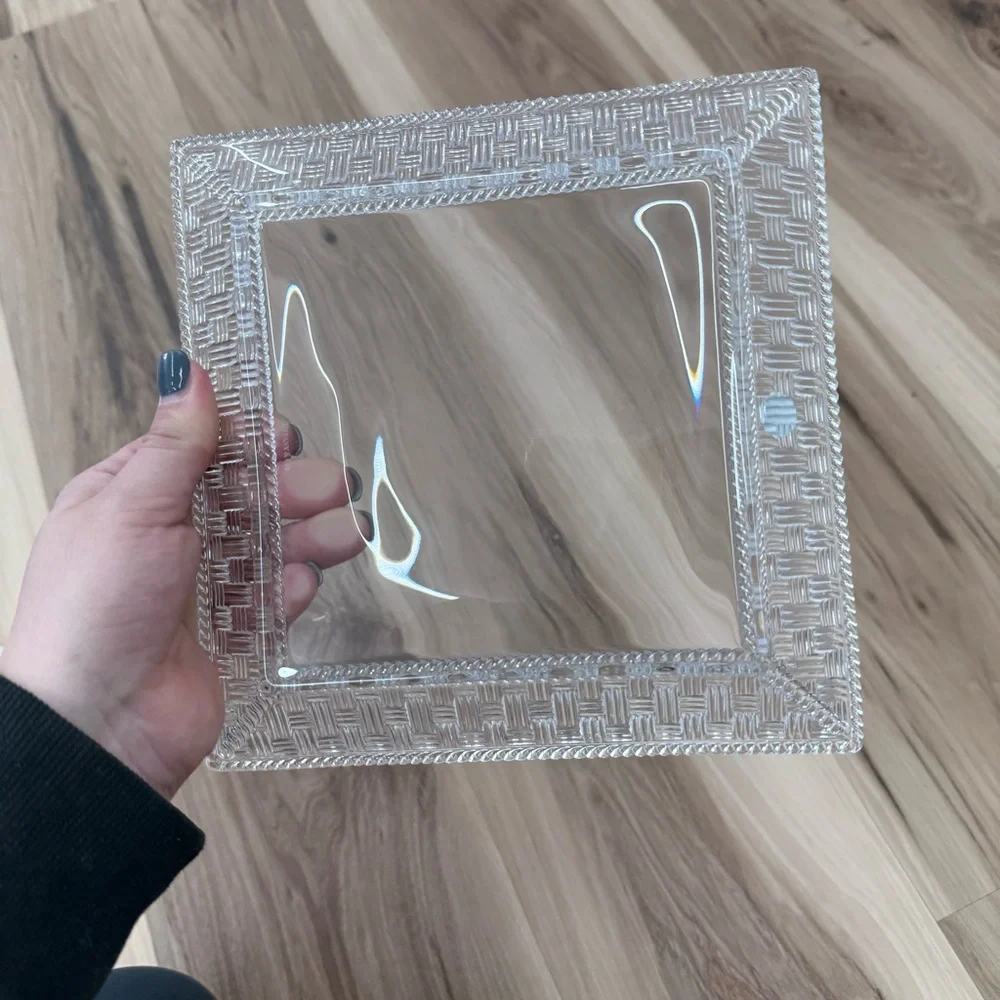 Tiffany & Co. Basket Woven Design Glass Tray - Picture 5 of 12